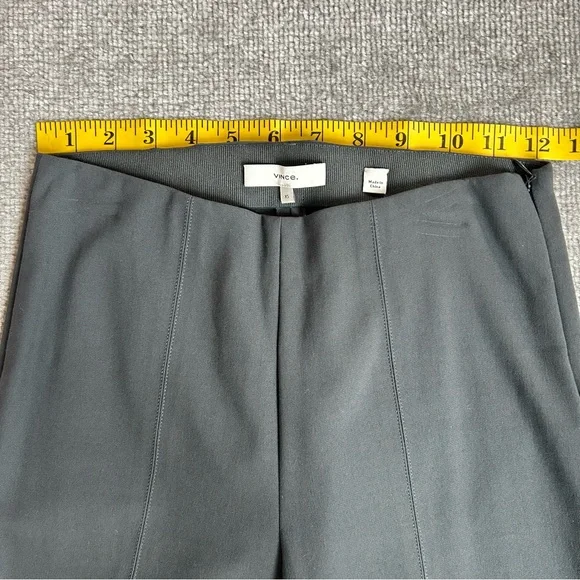 NWOT Vince Bobbi High-Rise Stitch-Seam Ponte Dark Grey Legging Pants, Size XS